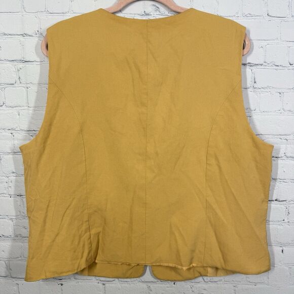 Vintage 90’s Y2K 100% Silk Vest Women’s XL Beaded Western Coastal Grunge - Picture 2 of 11